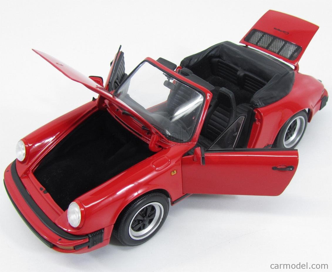 Porsche 911 Carrera Cabriolet 1983 Rouge – Minichamps 1/18, Occasion Boîte Fermée