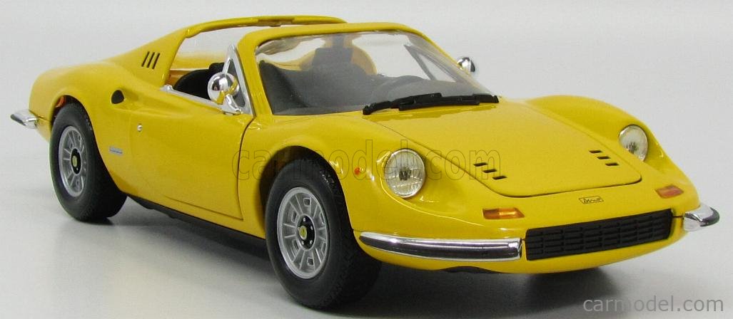 Ferrari Dino 246 GTS Yellow Hot Wheels 1/18