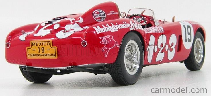 BBR-MODELS BBR180004 Scale 1/18 | FERRARI 375 PLUS N 19 WINNER V CARRERA  PANAMERICANA ESCUADRON 1.2.3 1954 UMBERTO MAGLIOLI RED