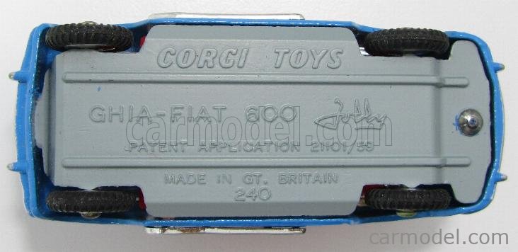 Corgi Toys Fiat 600 Jolly 1:43 – Bleu Métallisé – Collection Boîte D'origine