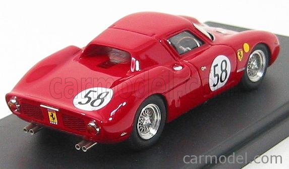 GLAMOUR GLP080 Scale 1/43 | FERRARI 250 LM N 58 24h LE MANS 1964 RED