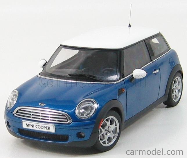 AUTOART 75002 Scale 1/18 | MINI COOPER 2006 BLUE MET WHITE