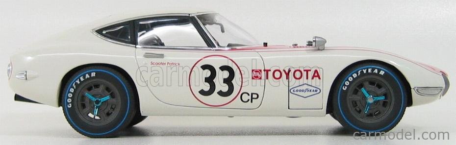 AUTOART 86816 Scale 1/18 | TOYOTA 2000GT N 33 SCCA 1968 WHITE RED