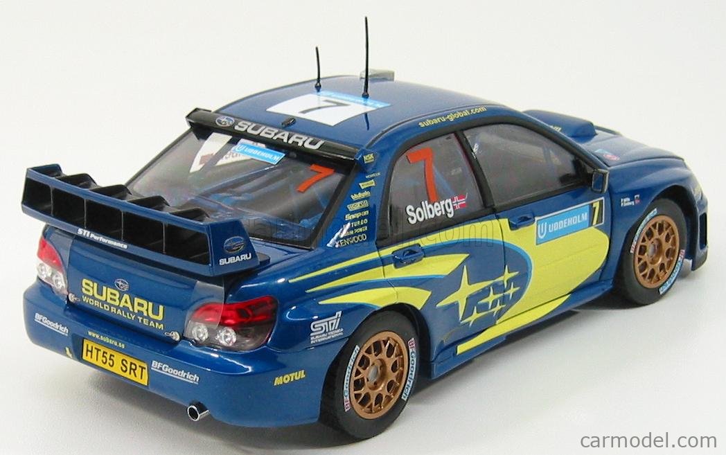 Sun Star Scale 1 18 Subaru Impreza Wrc N 7 Rally Sweden 07 P Solberg P Mills Blue Met