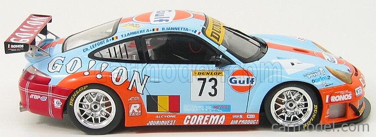 Minichamps 1/18 Porsche 911 GT3 RSR - Ice Pol Racing, Le Mans 2006, Réf 100 066473