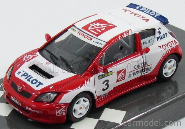 Miniature Solido 1/43 Toyota Corolla Trophée Andros 2006 N°3 Prost, Rouge/blanche