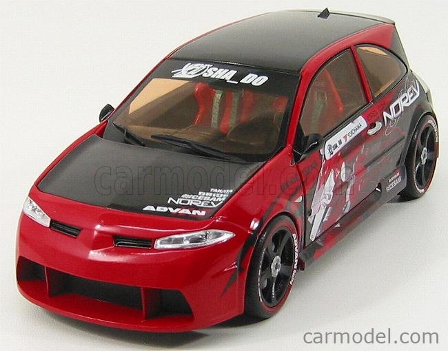NOREV 185106 Scale 1/18 | RENAULT MEGANE MTK TUNING 2006 RED BLACK
