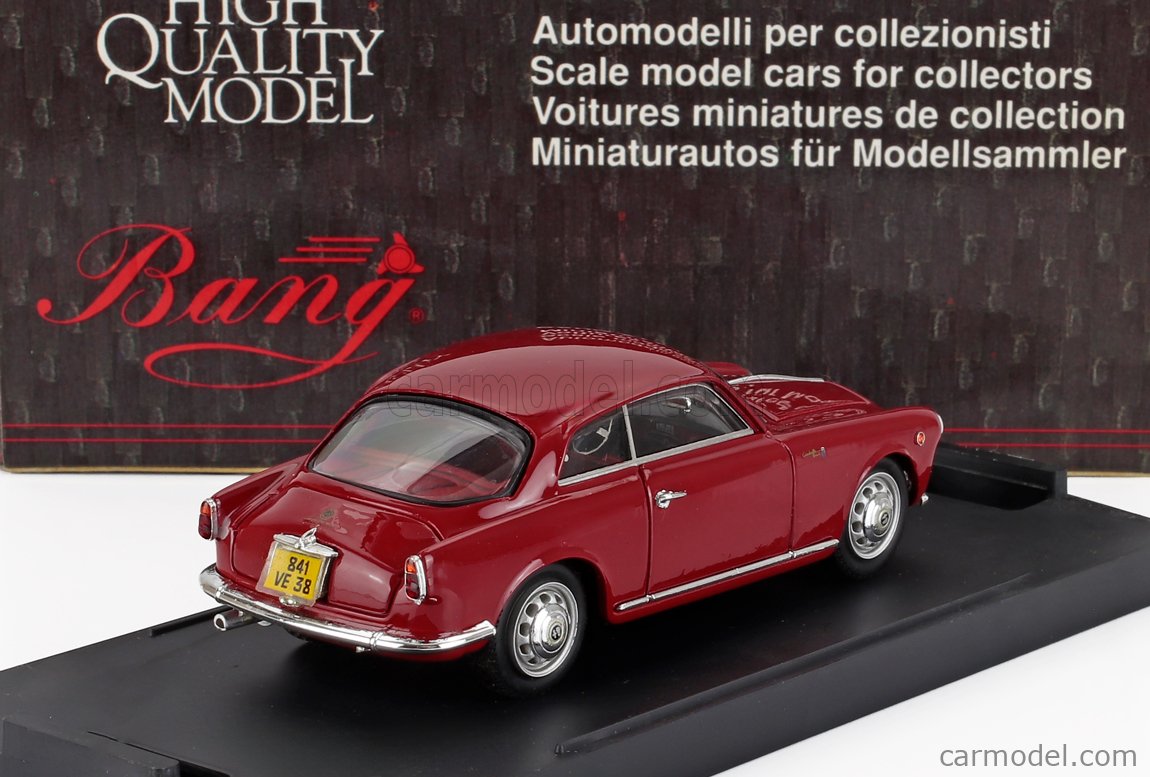 BANG 7151 Scale 1/43 | ALFA ROMEO GIULIETTA SPRINT 1-SERIES 1957 RED