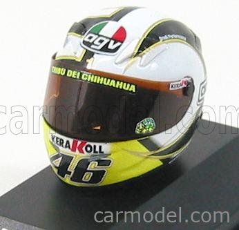 Casco Minichamps Valentino Rossi Sachsenring 2006 &ndash; Scala 1:8 &ndash; Modello Ducati Die-Cast Rosso