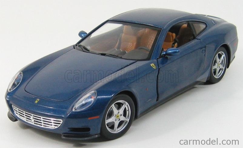 MATTEL HOT WHEELS H3062 Scale 1/18 | FERRARI 612 SCAGLIETTI 2004 BLUE MET