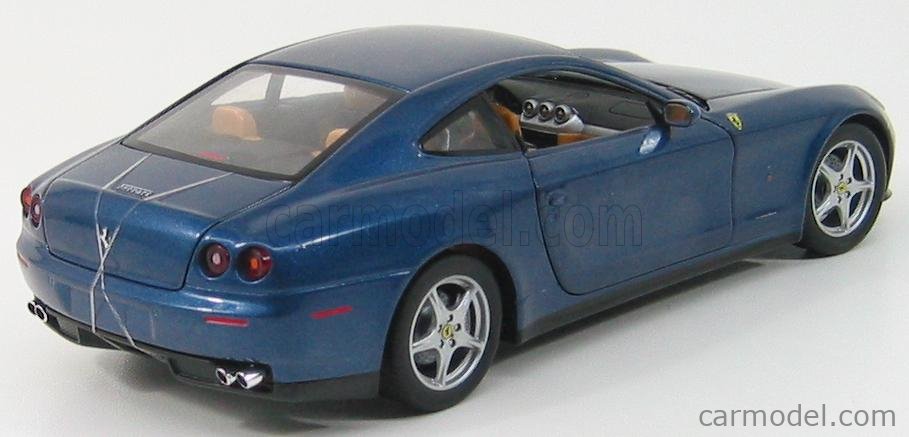 MATTEL HOT WHEELS H3062 Scale 1/18 | FERRARI 612 SCAGLIETTI 2004 BLUE MET