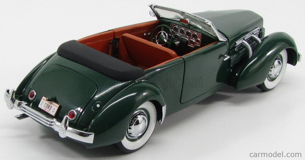 1937 miniature 1/18 cord convertible rouge american muscle classic - Collection