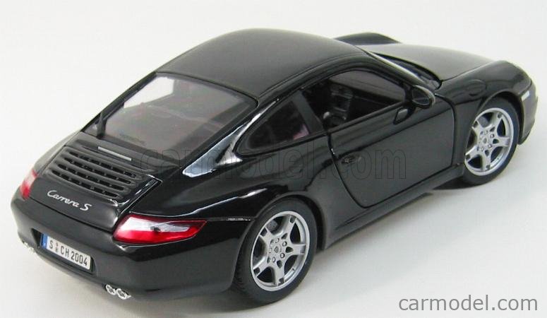 Porsche 911 / 997 Carrera S Noire 2007 Welly 18004BK - Miniatures Autos  Motos