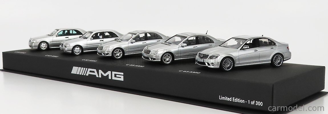 MERCEDES BENZ - SET COFFRET BOX 5X C-CLASS AMG C32 (W202) - C36 (W202) -  C43 (W203) - C55 (W203) - C63 (W204)