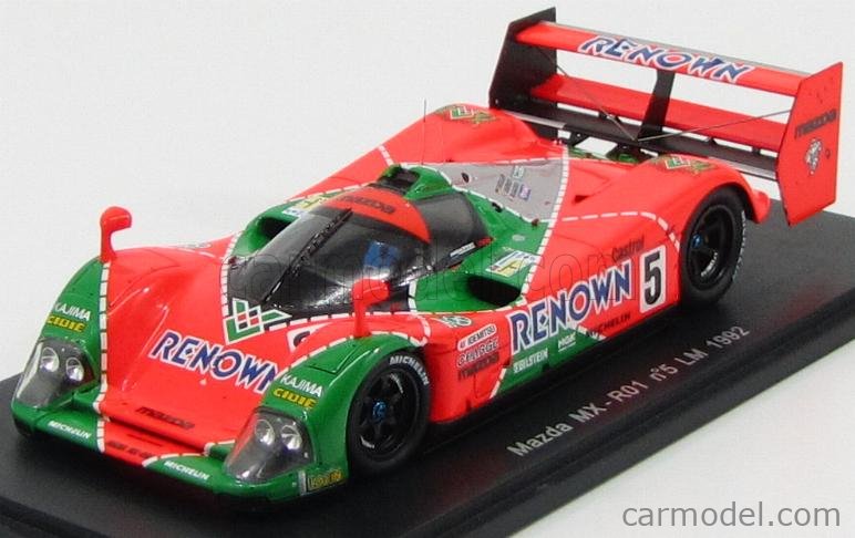 SPARK-MODEL S0798 Escala 1/43 | MAZDA MX-R01 N 5 4th 24h LE MANS 1992  J.HERBERT - V.WEIDLER - B.GACHOT ORANGE GREEN