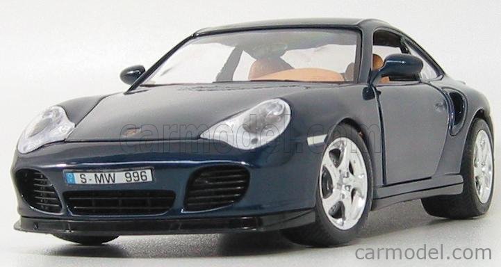 BURAGO 3367 Scale 1/18 | PORSCHE 911 996 TURBO 2000 BLUE MET