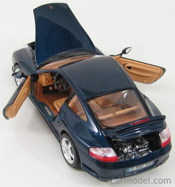 BURAGO 3367 Scale 1/18 | PORSCHE 911 996 TURBO 2000 BLUE MET