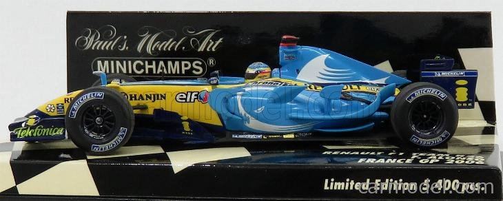 1/43 MINICHAMPS RENAULT F1アロンソサイン入り未展示品 ALONSO COLLECTION 1:43 Minichamps RENAULT F1 TEAM R201 TEST