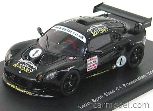 SPARK-MODEL S1224 Scale 1/43 | LOTUS SPORT ELISE N 1 PRESENTATION 1999 BLACK