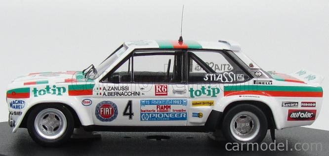 トップマルケス1/18 フィアット131アバルト#4 1982ラリーD'Elba Top Marques 1/18 Scale TOP043H - Fiat 131 Abarth Totip #4
