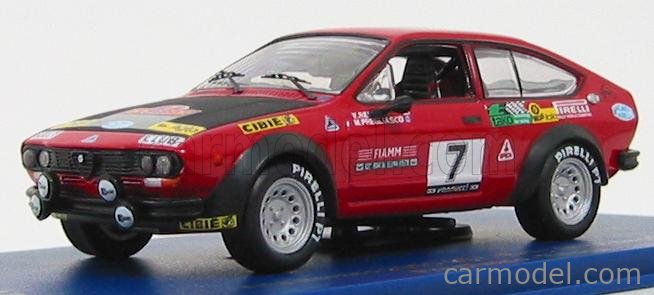 Solido - Alfa Romeo Alfetta GTV Rallye N°27 - Échelle 1/43 - Rouge - Occasion Très Bon état