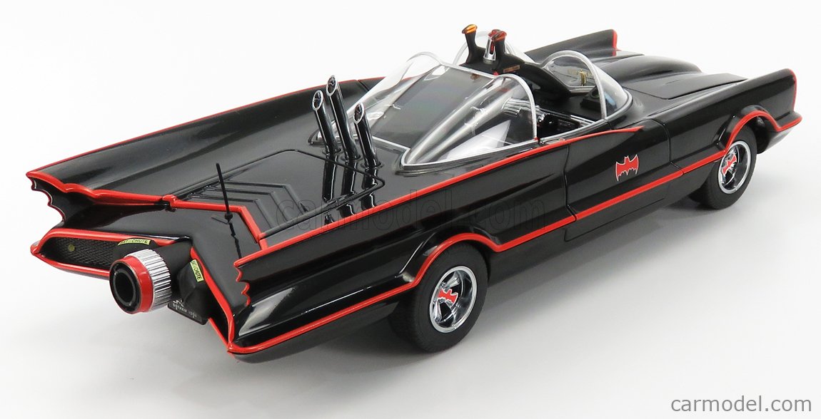 MATTEL HOT WHEELS L7130 Scale 1/18 | BATMAN BATMOBILE 1966 BLACK RED
