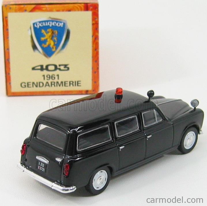Miniature Verem 1/43 – Peugeot 403 Gendarmerie – Noire – V291 – Occasion