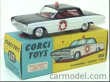 ミニカー Vintage Corgi Toys Oldsmobile Sheriff CORGI 237 Scale 1/43 | OLDSMOBILE SUPER 88 SHERIFF POLICE 1962
