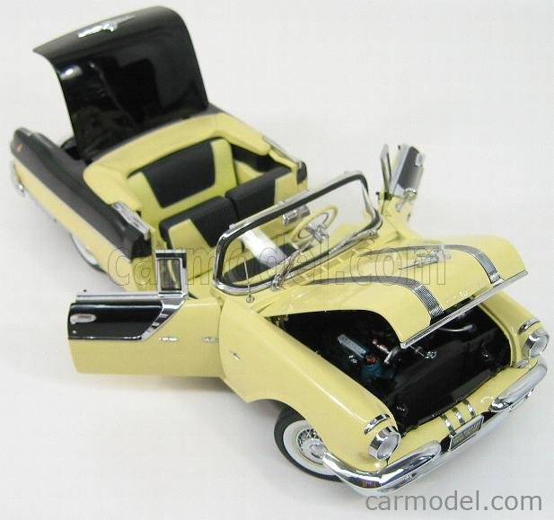 値下げ：1/18　1955ポンティアックスターチーフコンバーチブル Sun Star Platinum 1955 Pontiac Star Chief Open Convertible 1