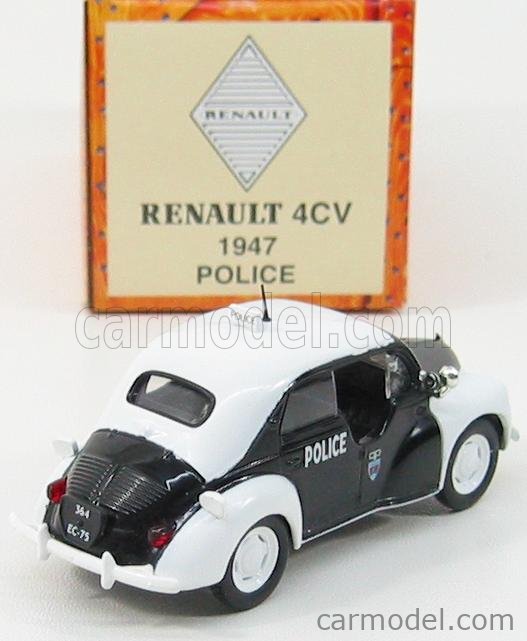 Ancienne Miniature NOREV Renault 4CV 1/43 - Année 1970 - Modèle Gris En Plastique - Collection Auto