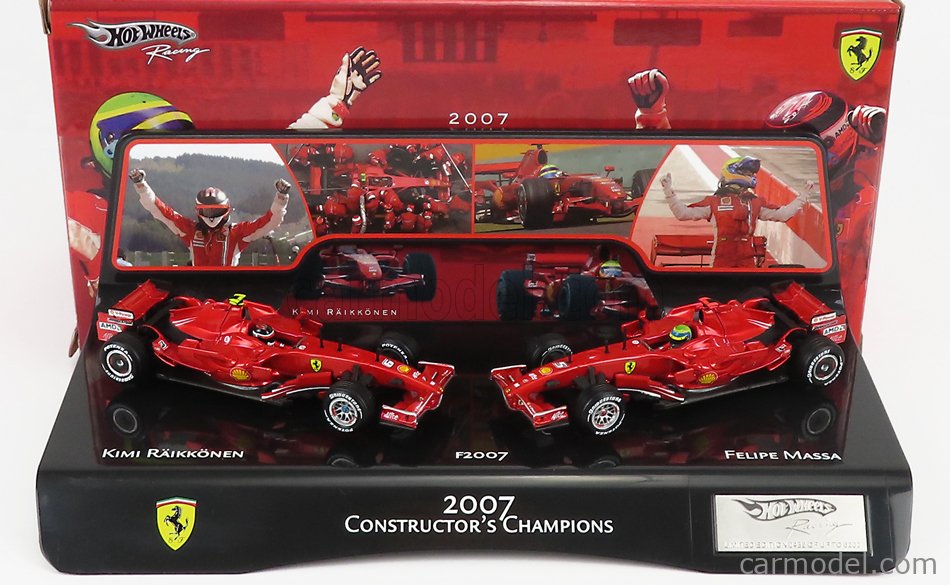 FERRARI - SET 2X F1 F2007 N 5 F.MASSA - N 6 KIMI RAIKKONEN 2007 WORLD  CHAMPION