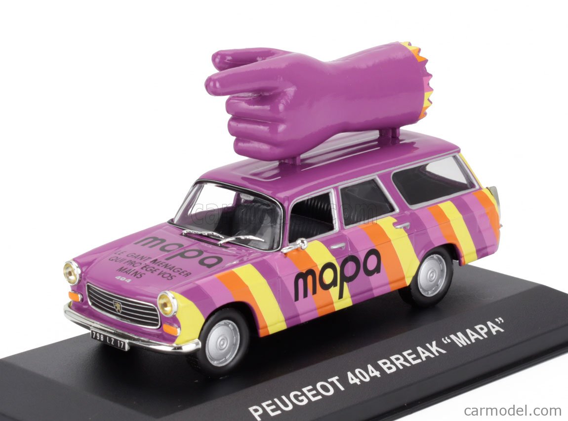 Miniature Peugeot 404 Break Mapa - Échelle 1/43 - Modèle Publicitaire PRESSE - Collection - Occasion