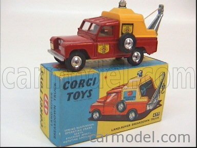 CORGI 477 Scale 1/43 | LAND ROVER LAND BREAKDOWN TRUCK RED YELLOW