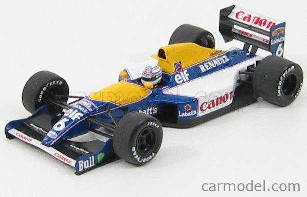 Minichamps Scale 1 43 Williams F1 Renault Fw14 N 6 1991 R Patrese Blue Yellow White