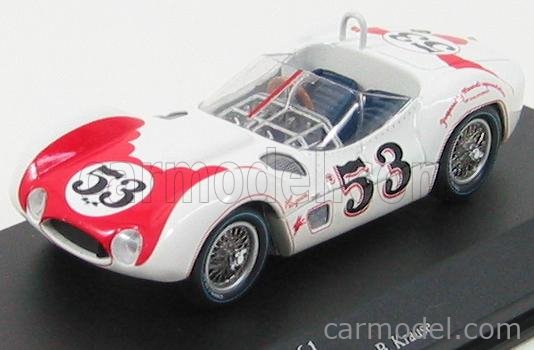 Minichamps Scale 1 43 Maserati Tipo 61 N 53 Winner Riverside La Times Gp 1960 B Krause White Red