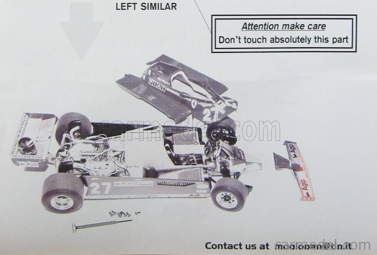 MG-MODEL MP12.25 Scale 1/12 | FERRARI F1 126CK N 27 WINNER MG-MODEL MP12.25 Scale 1/12 | FERRARI F1 126CK N 27 WINNER