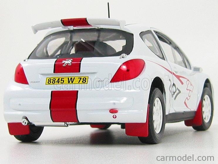 Modèle Réduit Peugeot 207 Super 2000 – Solido 1:43 – Blanc Bandes Rouges – Occasion