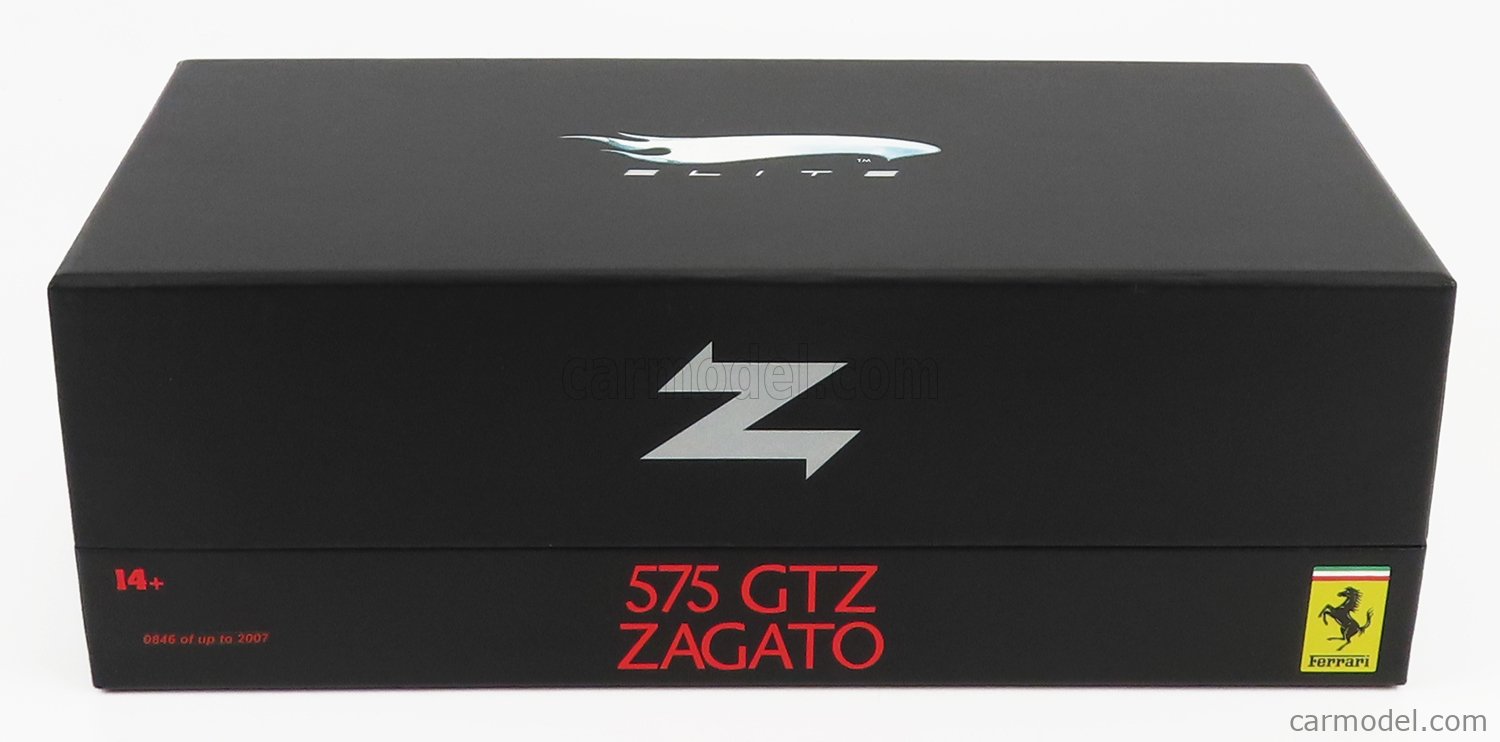 FERRARI 575 GTZ BY ZAGATO RED 2006 HOTWHEELS P9887 1:18 METAL MATTEL ITALIA ROT