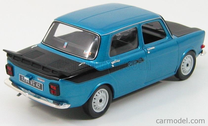 NOREV 185698 Scale 1/18 | SIMCA 1000 RALLY 2 BLUE MET BLACK