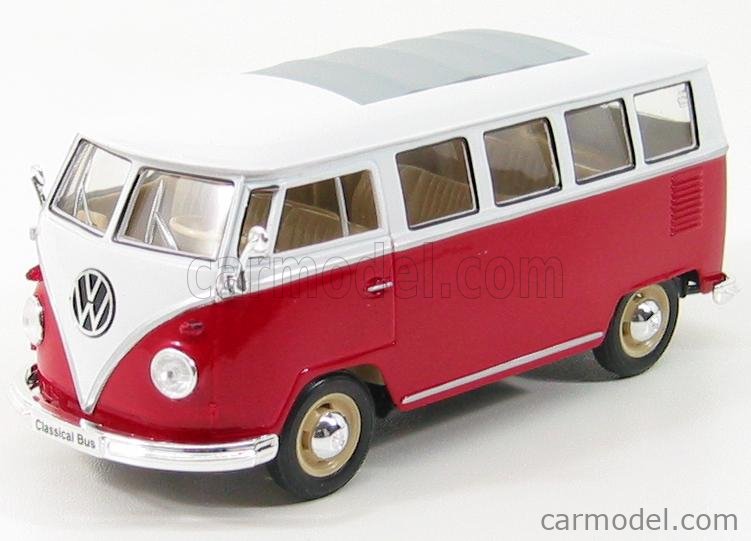 WELLY WE22095R Scale 1/24 | VOLKSWAGEN T1 MINIBUS 1962 RED WHITE