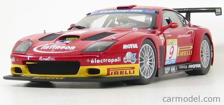 KYOSHO 08393B Scale 1/18 | FERRARI 575 GTC TEAM J.M.B. N 9 ESTORIL 2003  PH.PETER - F.BABINI RED YELLOW