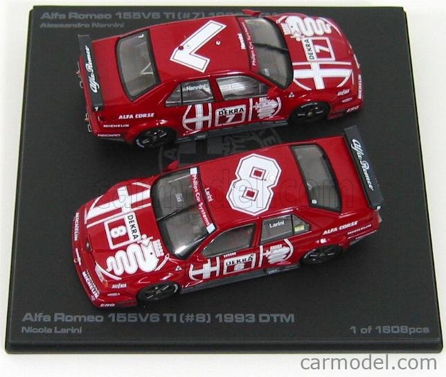 ALFA ROMEO - MEMORIAL SET 2X 155 V6 TI DTM 1993 N 7 A.NANNINI + N 8 N.LARINI