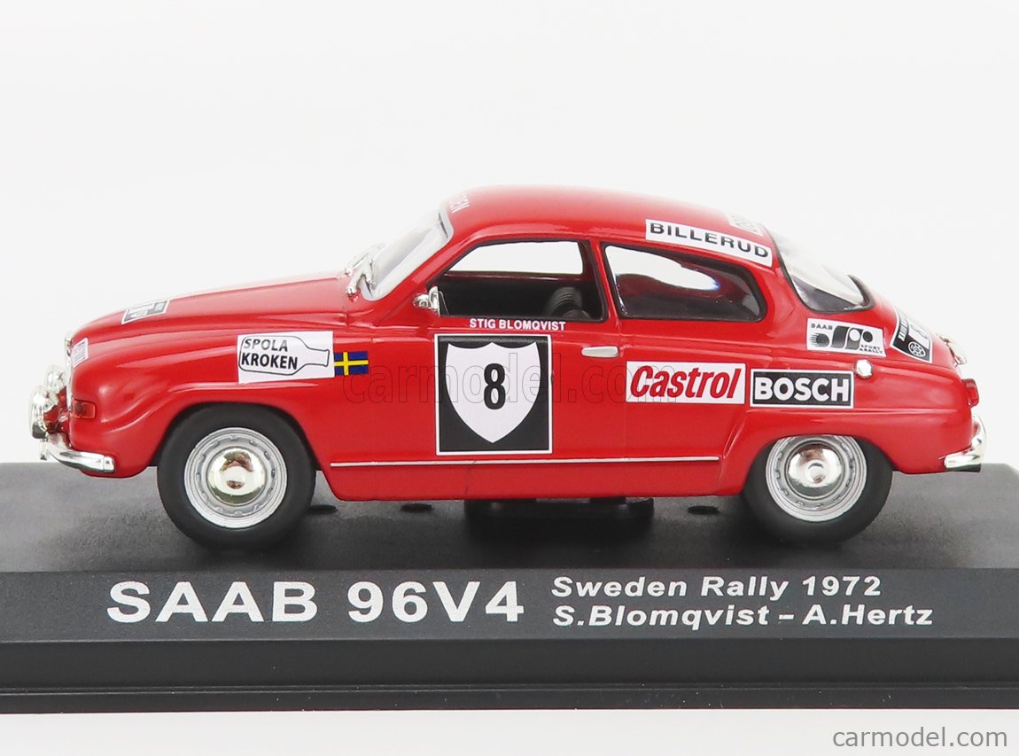Miniature 1/43 MINI RACING 0422 – Saab 96 Ford V4 – Suède 1972 – Blomqvist/Hertz – Kit à Monter