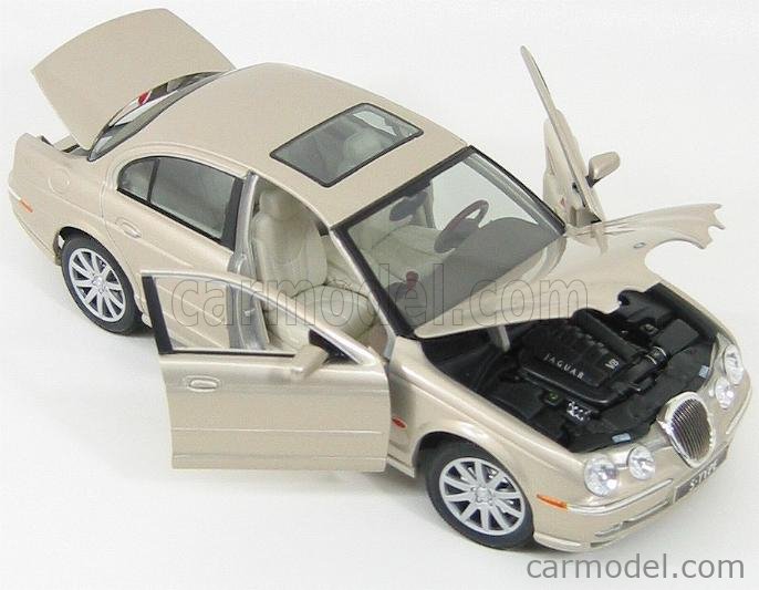 Maisto 1/18 Jaguar S-Type 1999 - Beige Métal - Modèle D'exposition Sans Boîte