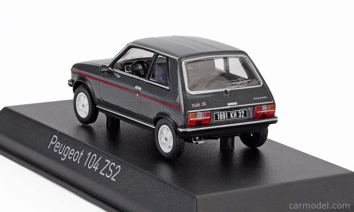 Miniature Norev 1/43 - Peugeot 104 ZS2 1979 Gris Vulcain - Neuf En Boîte D'Origine
