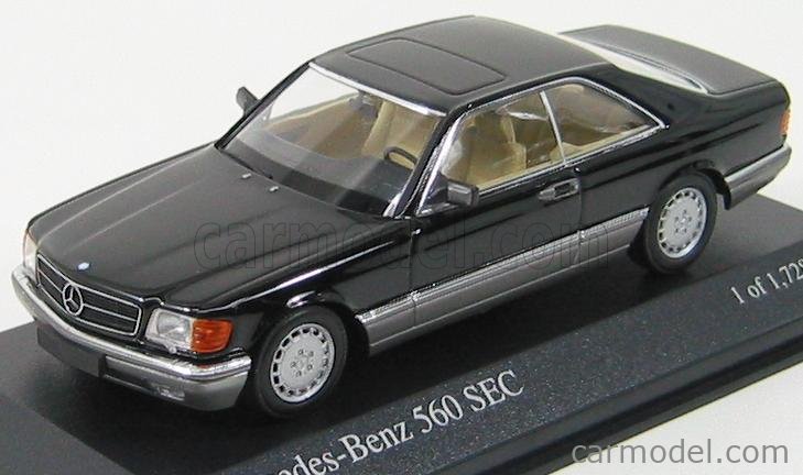 Mercedes-Benz 560 SEC 1986 Black 1/43 Maxichamps 940035121
