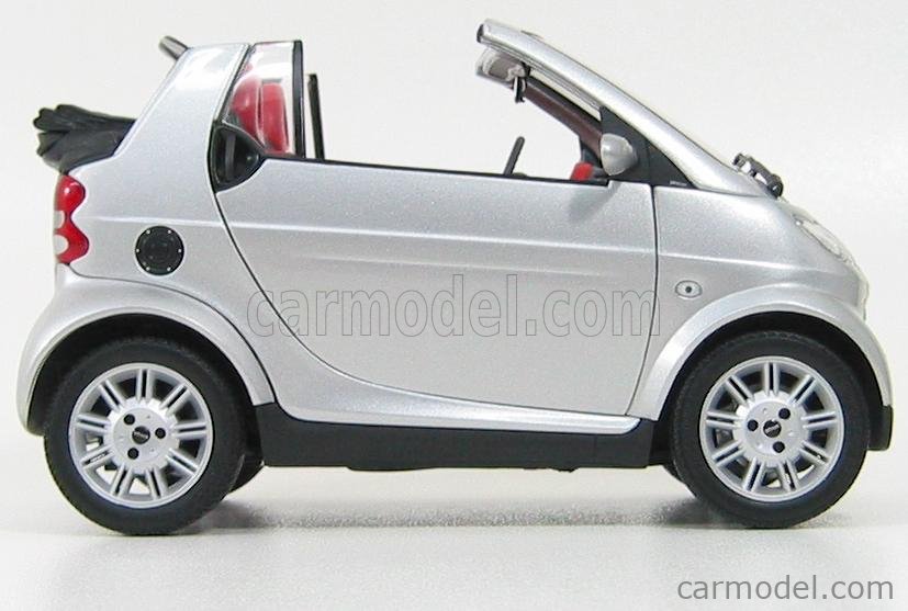 Miniature Kyosho 1/18 Smart Cabrio – Argent, Diecast, Boîte, Collection