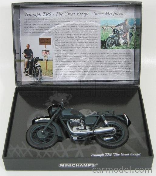MINICHAMPS 122133500 Masstab: 1/12 | TRIUMPH TR6 STEVE McQUEEN FROM 'LA
