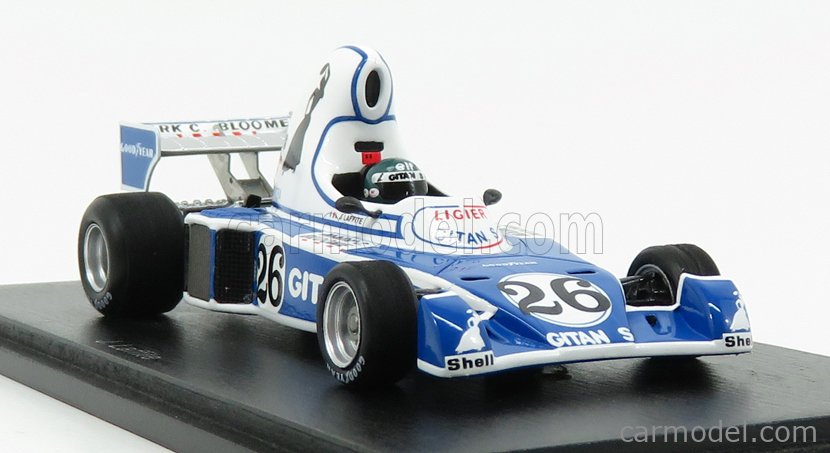 SPARK S1630 Ligier Matra JS5 #26 4ème GP F1 USA Long Beach 1976 J.Lafitte 
