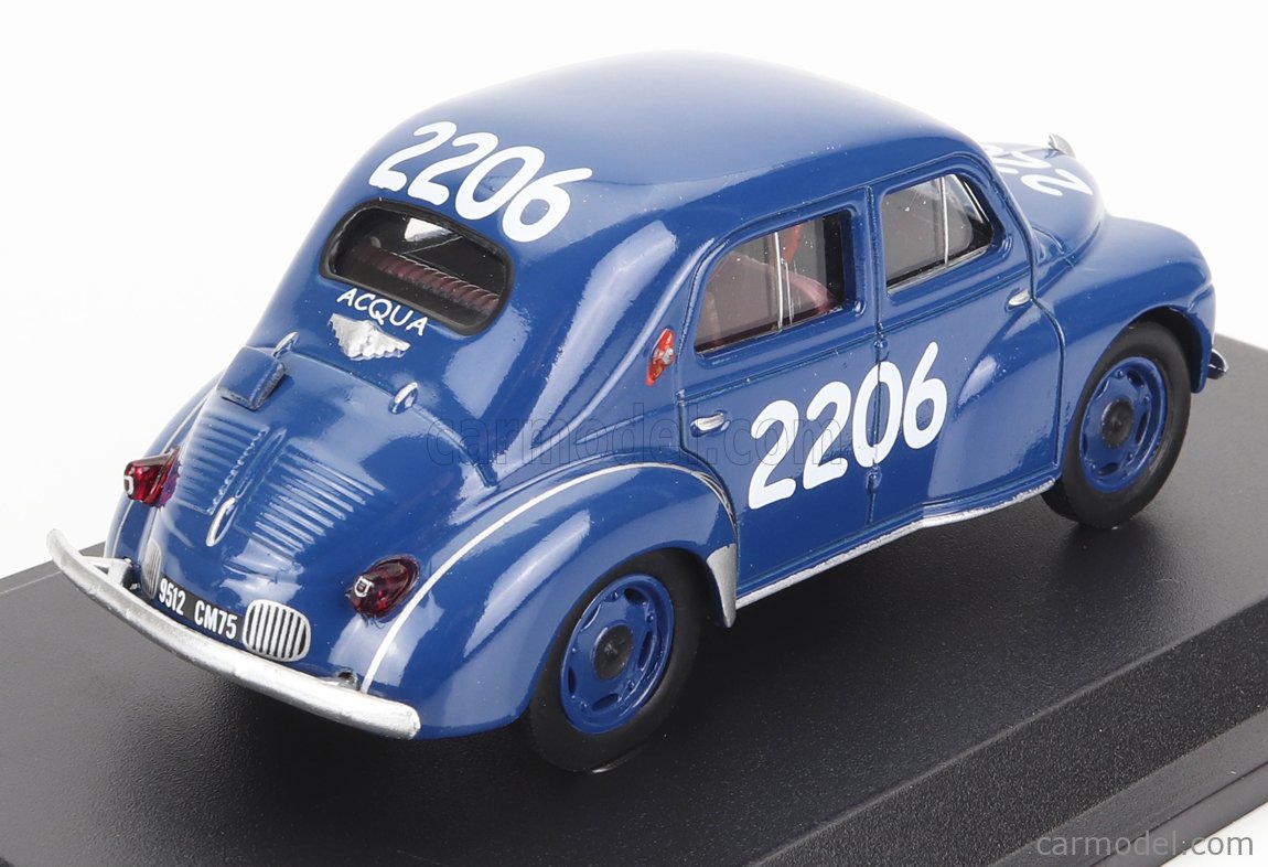 EDICOLA MMC050 Scale 1/43 | RENAULT 4CV N 2206 MILLE MIGLIA 1063 1954 BLUE